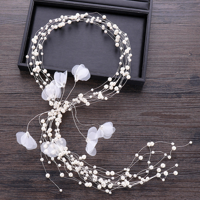Bridal Headdress Handmade Pearl Fairy Hairband Super Fairy - Badi Jewellery store