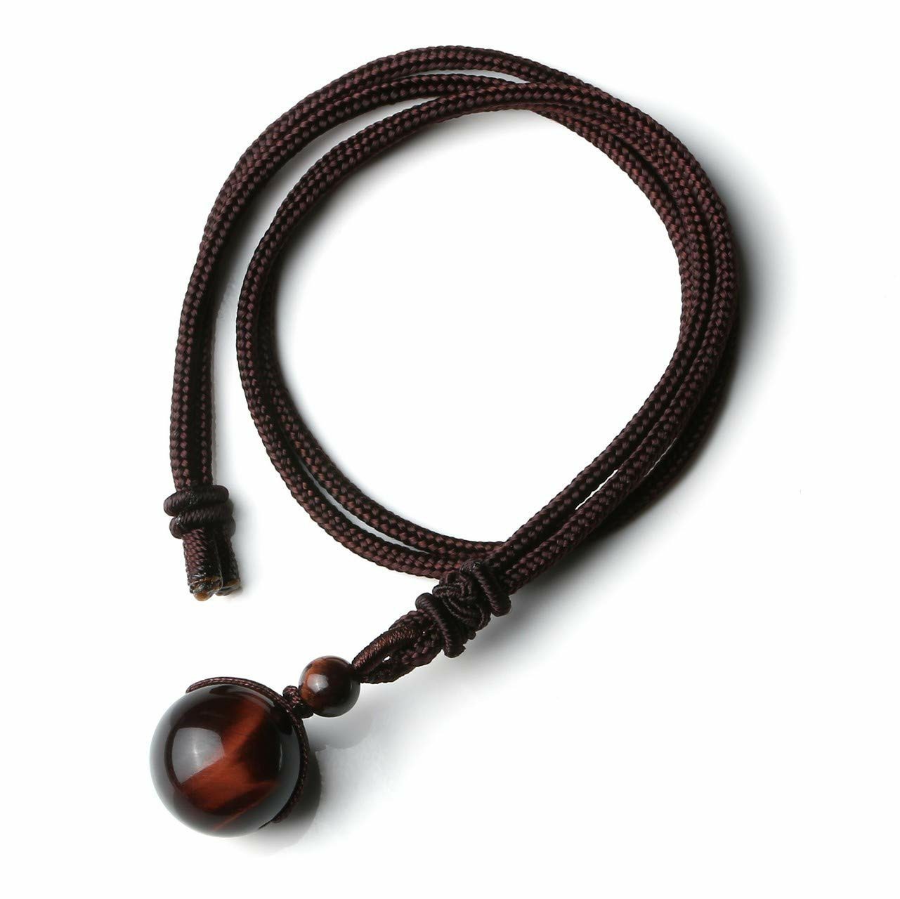 Fashion 16mm Natural Obsidian Pendant Amethyst Necklace For Men And Women - Badi Jewellery store