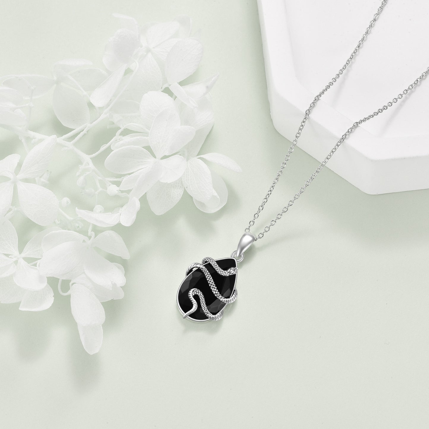 Sterling Silver Black Obsidian Tourmaline