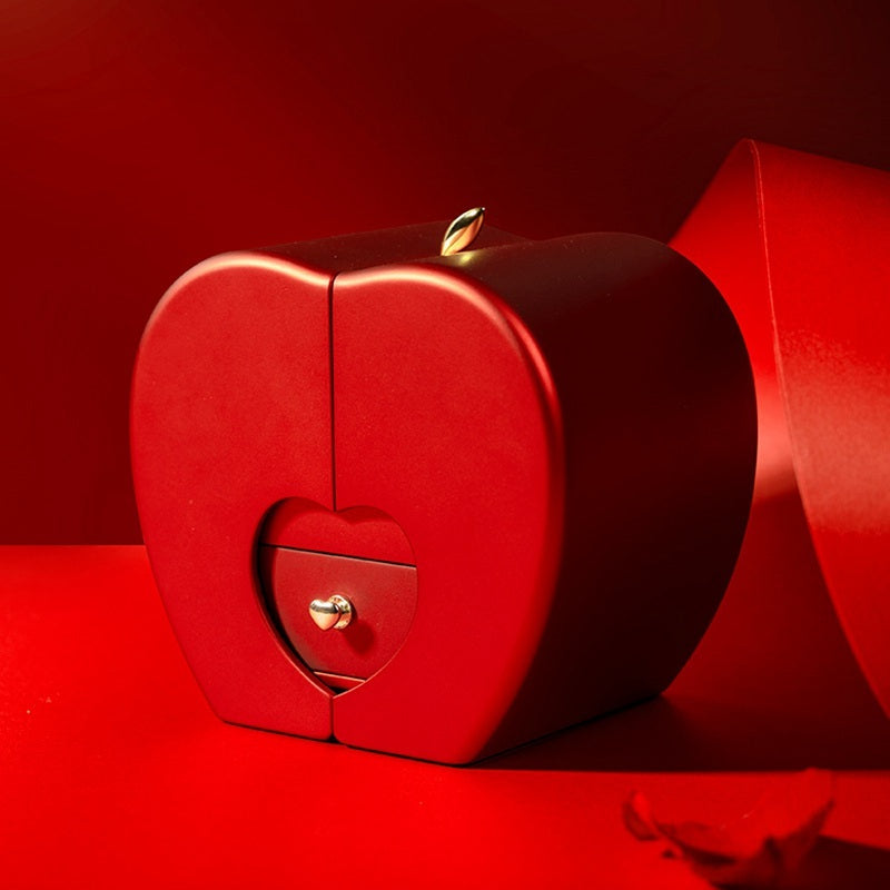 Fashion Jewelry Box Red Apple Gift Necklace - Badi Jewellery store