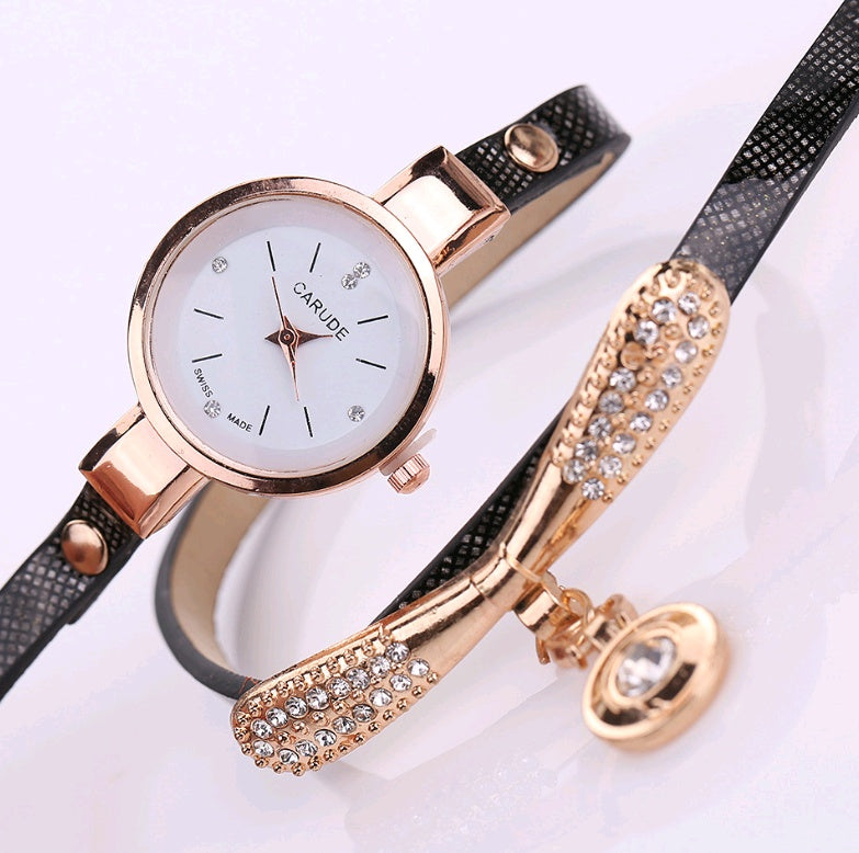 Thin belt fashion ladies watch