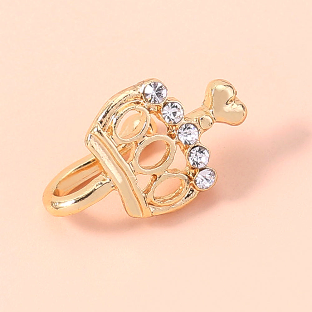Gold Crown Nose Ring