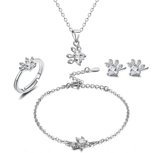 New Cat Bear Dog Paw Ring for Women Jewelry Sets - Badi Jewellery store