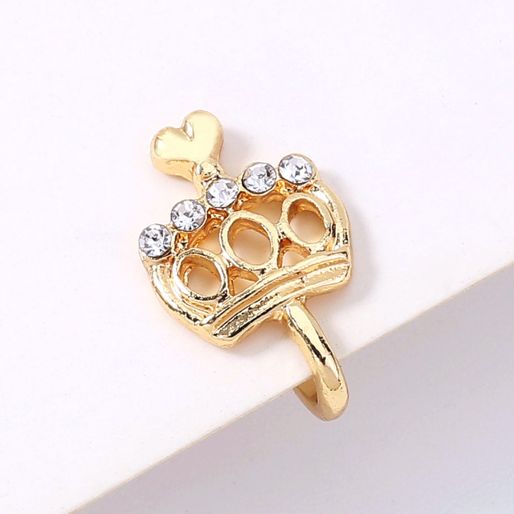 Gold Crown Nose Ring