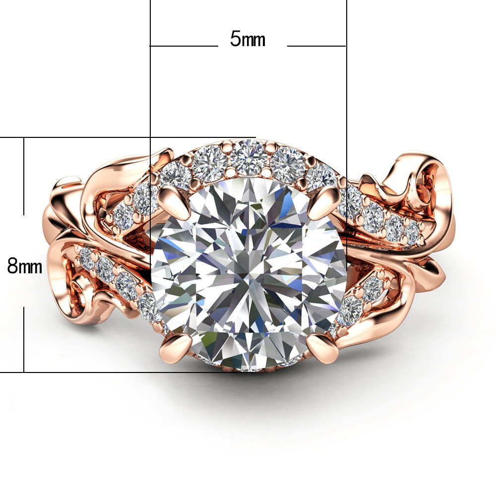 Engagement Rings for Women Rose Gold Wedding Ring