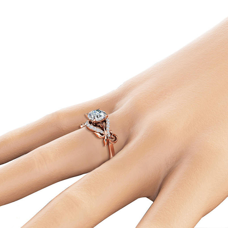 Engagement Rings for Women Rose Gold Wedding Ring