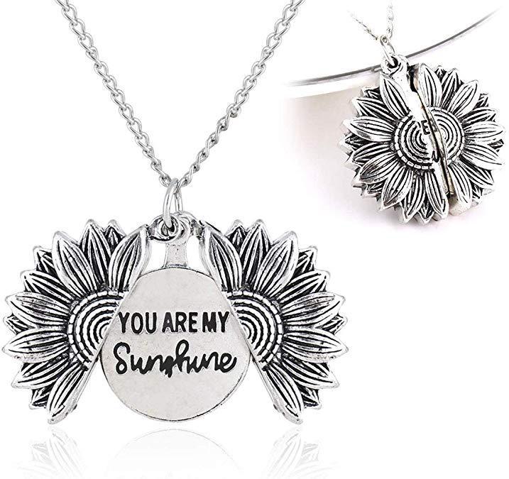 You Are My Sunshine Sunflower Necklace Women Men - Badi Jewellery store
