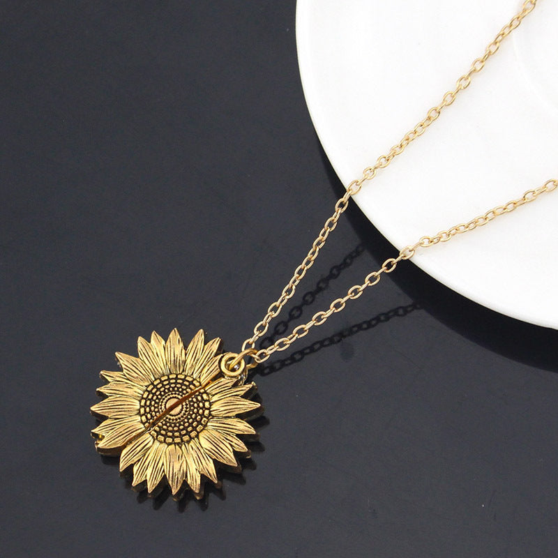 You Are My Sunshine Sunflower Necklace Women Men - Badi Jewellery store