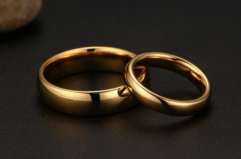 Wedding Rings For Couple Solid Gold-Color