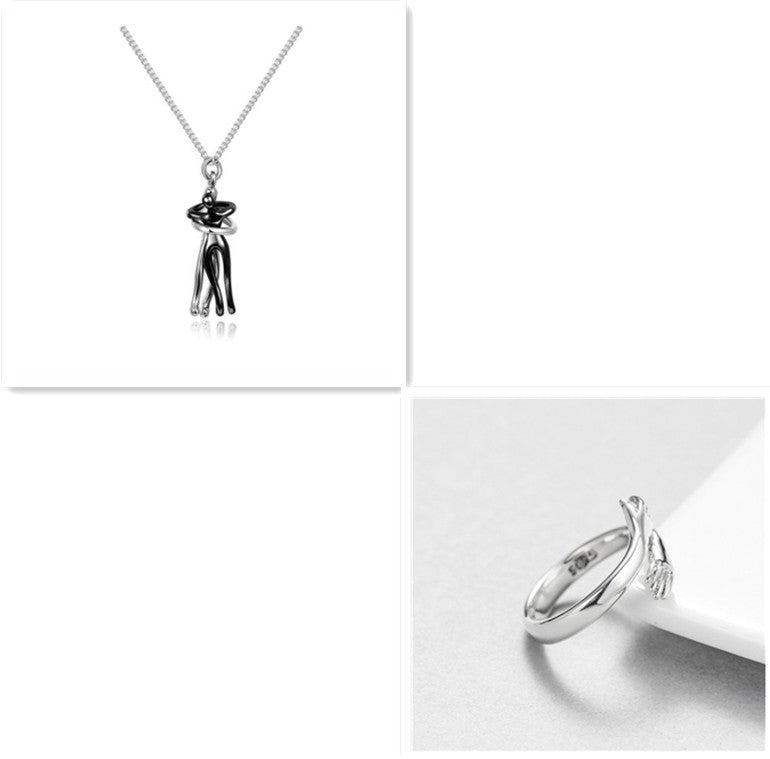 Love Hug Necklace Unisex Men Women Couple Jewelry Simple Temperament Clavicle Chain Valentines Day Lover Gift - Badi Jewellery store