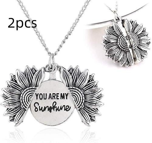 You Are My Sunshine Sunflower Necklace Women Men - Badi Jewellery store