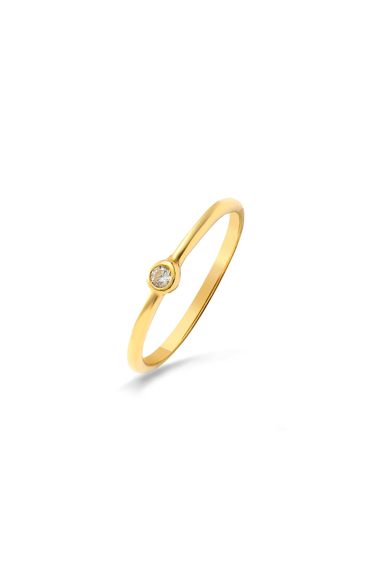 Custom Birthstone Minimalist Ring in Silver