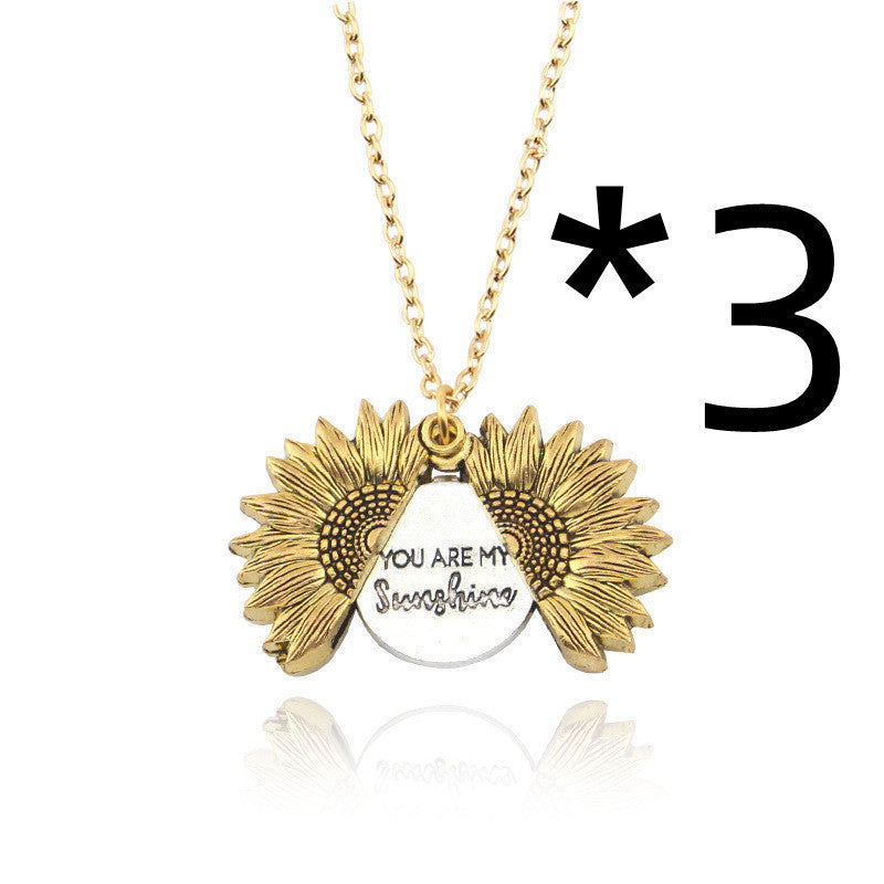 You Are My Sunshine Sunflower Necklace Women Men - Badi Jewellery store
