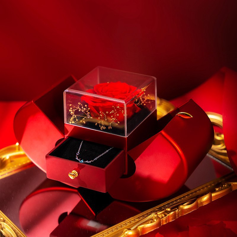 Fashion Jewelry Box Red Apple Gift Necklace - Badi Jewellery store