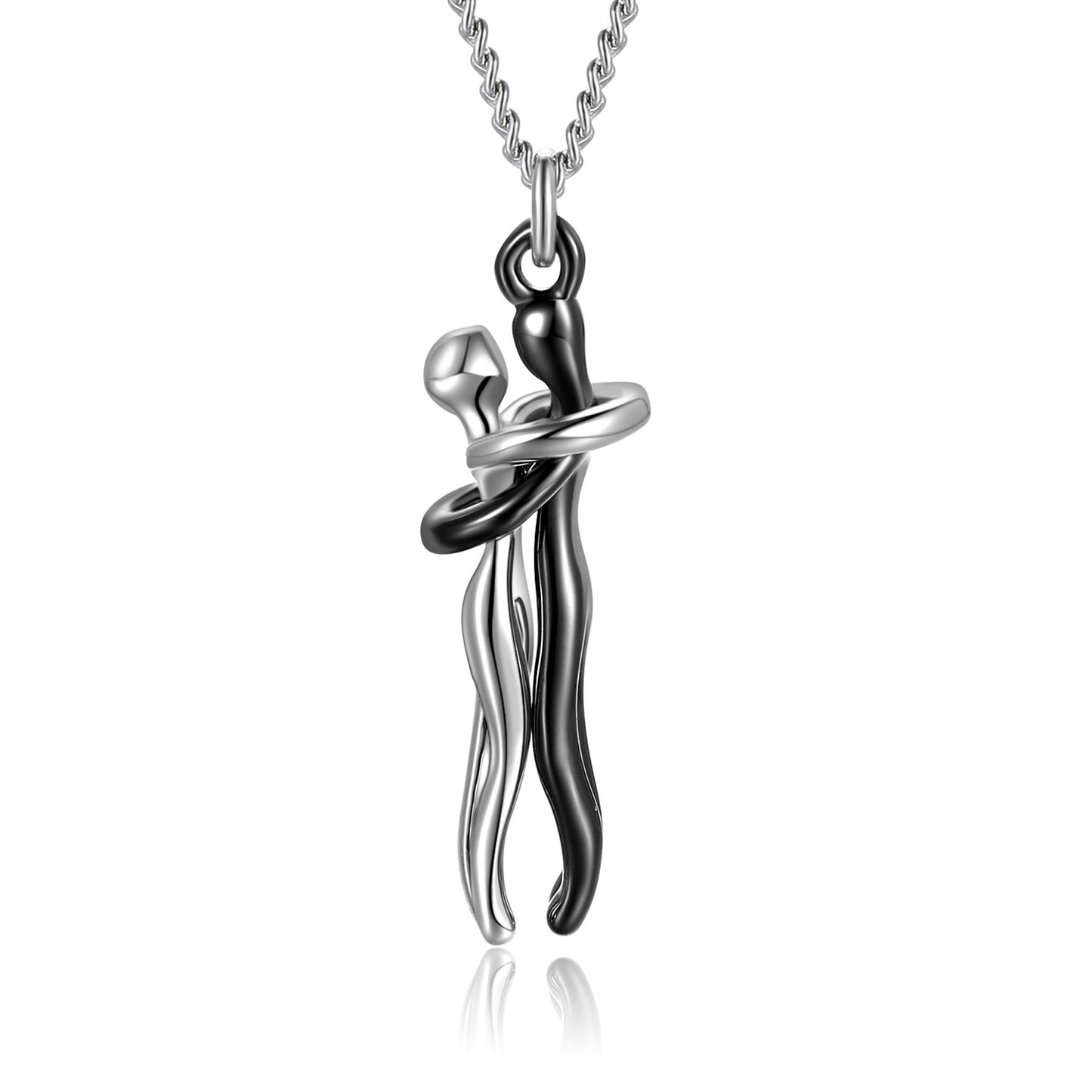 Love Hug Necklace Unisex Men Women Couple Jewelry Simple Temperament Clavicle Chain Valentines Day Lover Gift - Badi Jewellery store