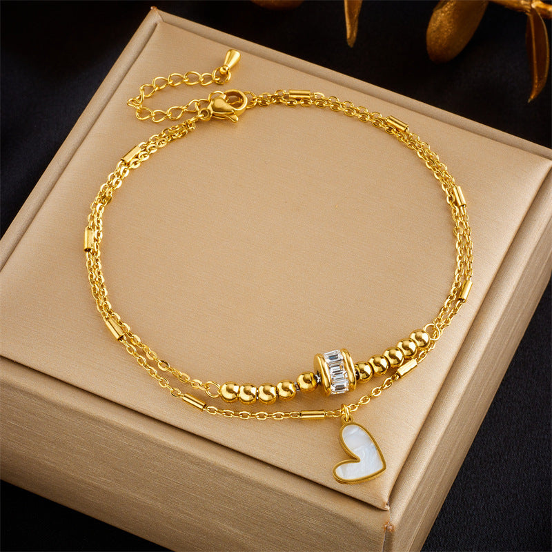 Fashion Jewelry Boho Classic Love Heart Ankle Chain - Badi Jewellery store