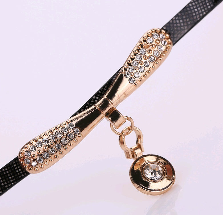 Thin belt fashion ladies watch