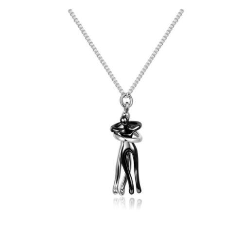 Love Hug Necklace Unisex Men Women Couple Jewelry Simple Temperament Clavicle Chain Valentines Day Lover Gift - Badi Jewellery store
