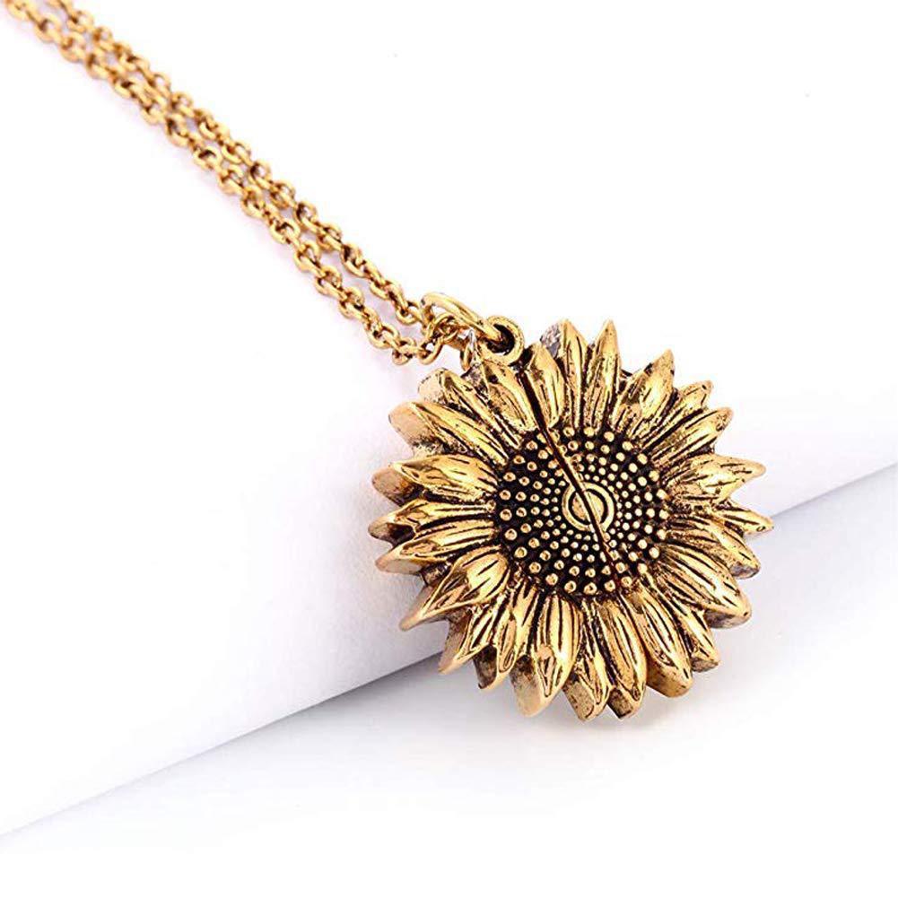 You Are My Sunshine Sunflower Necklace Women Men - Badi Jewellery store