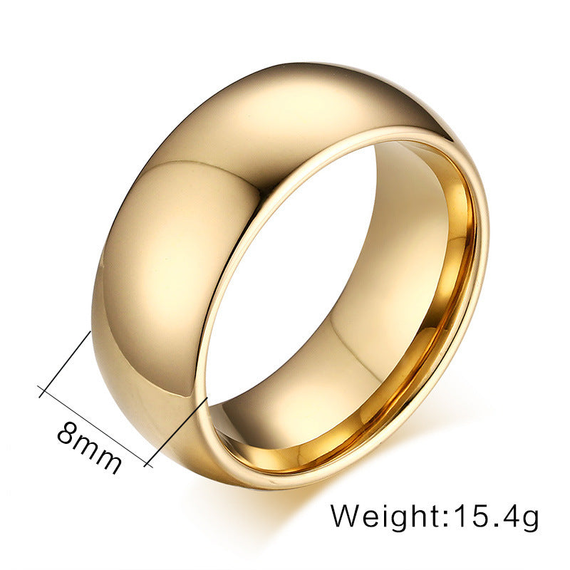 Glossy Plain Circle Tungsten Steel Couple Rings For Men And Women - Badi Jewellery store