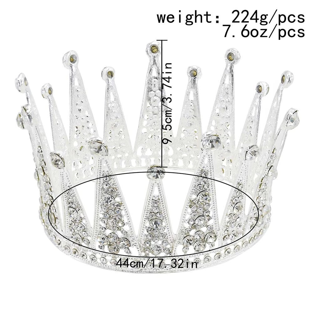 Fashion Bridal Hair Accessories Alloy Hollow Diamond Crown - Badi Jewellery store