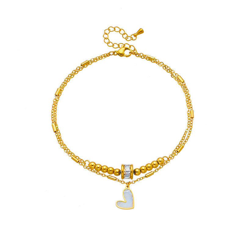 Fashion Jewelry Boho Classic Love Heart Ankle Chain - Badi Jewellery store