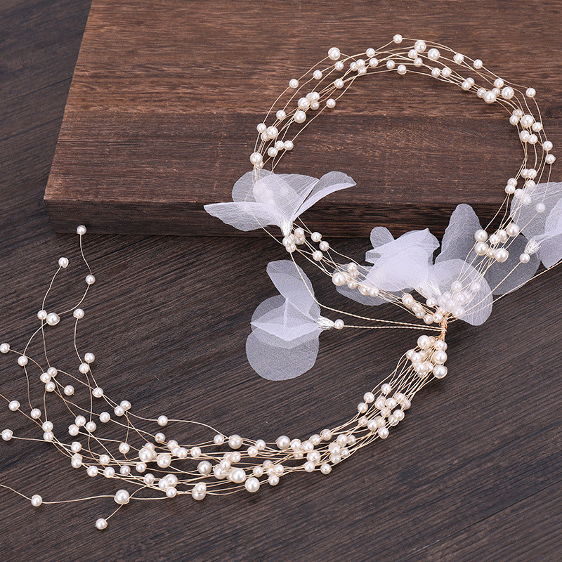 Bridal Headdress Handmade Pearl Fairy Hairband Super Fairy - Badi Jewellery store
