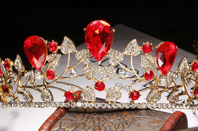 Golden Leaves Big Crown Wedding Dress Accessories - Badi Jewellery store