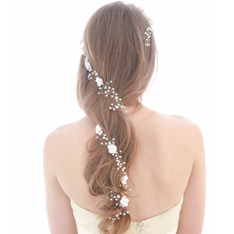 Bride's pearl white flowers - Badi Jewellery store