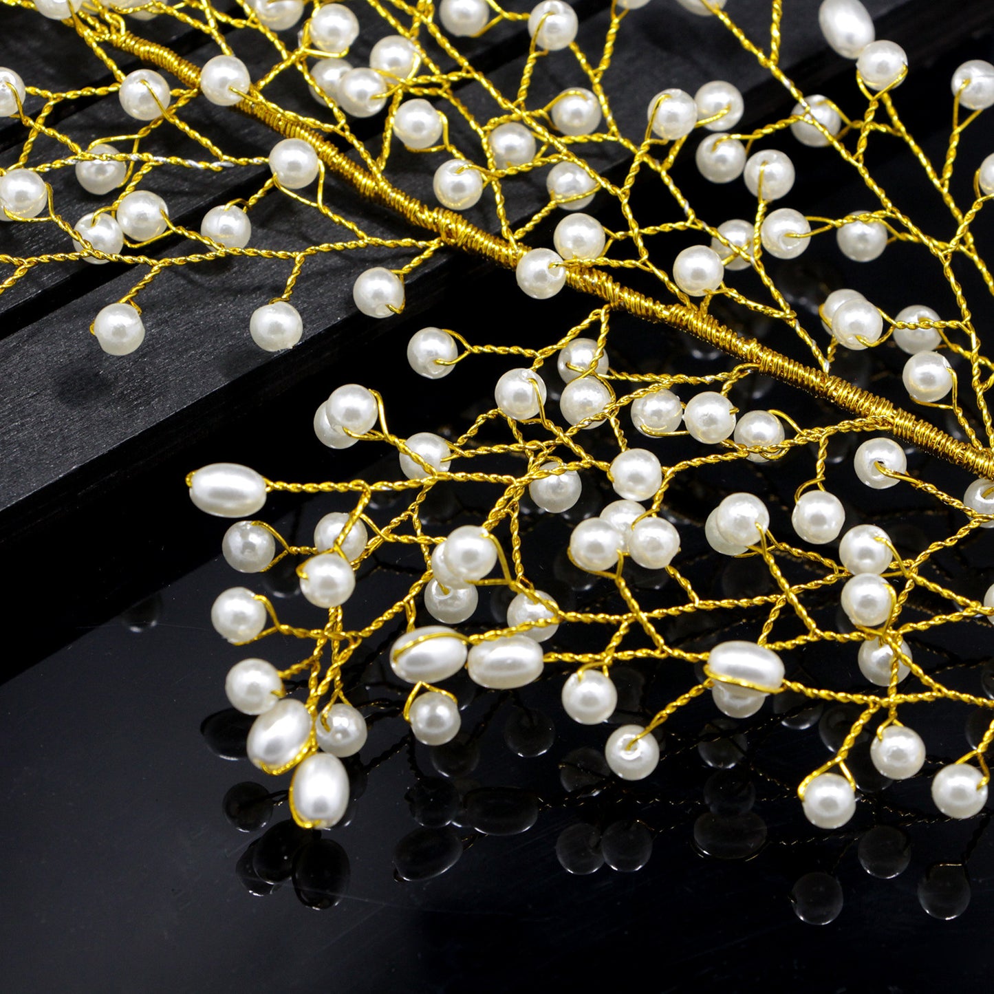 handmade pearl comb - Badi Jewellery store