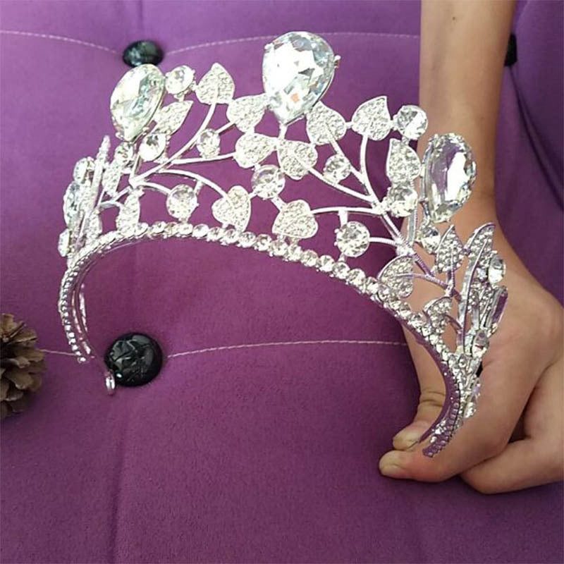 Golden Leaves Big Crown Wedding Dress Accessories - Badi Jewellery store