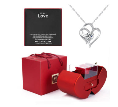 Fashion Jewelry Box Red Apple Gift Necklace - Badi Jewellery store