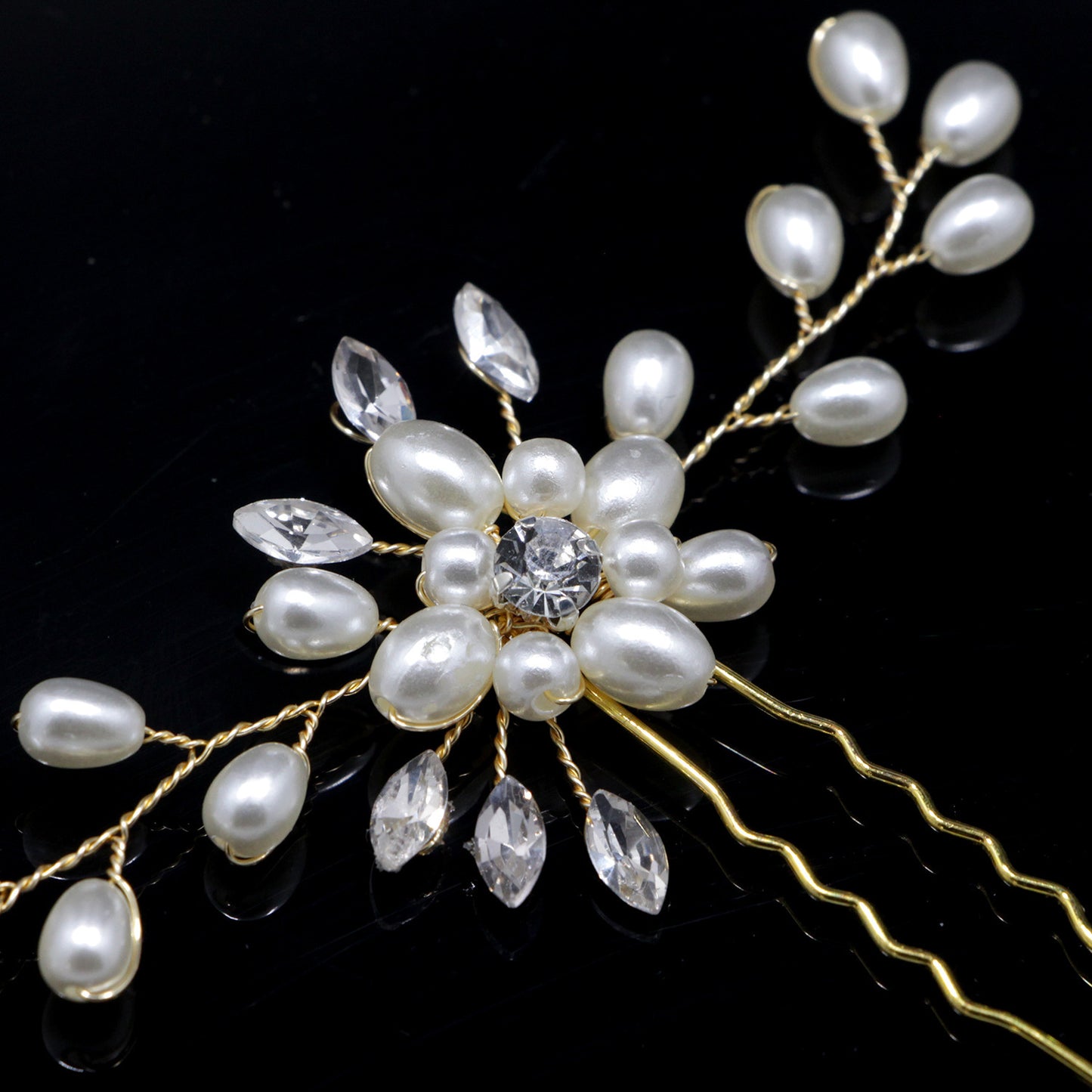Wedding headdress hairpin pin U - Badi Jewellery store