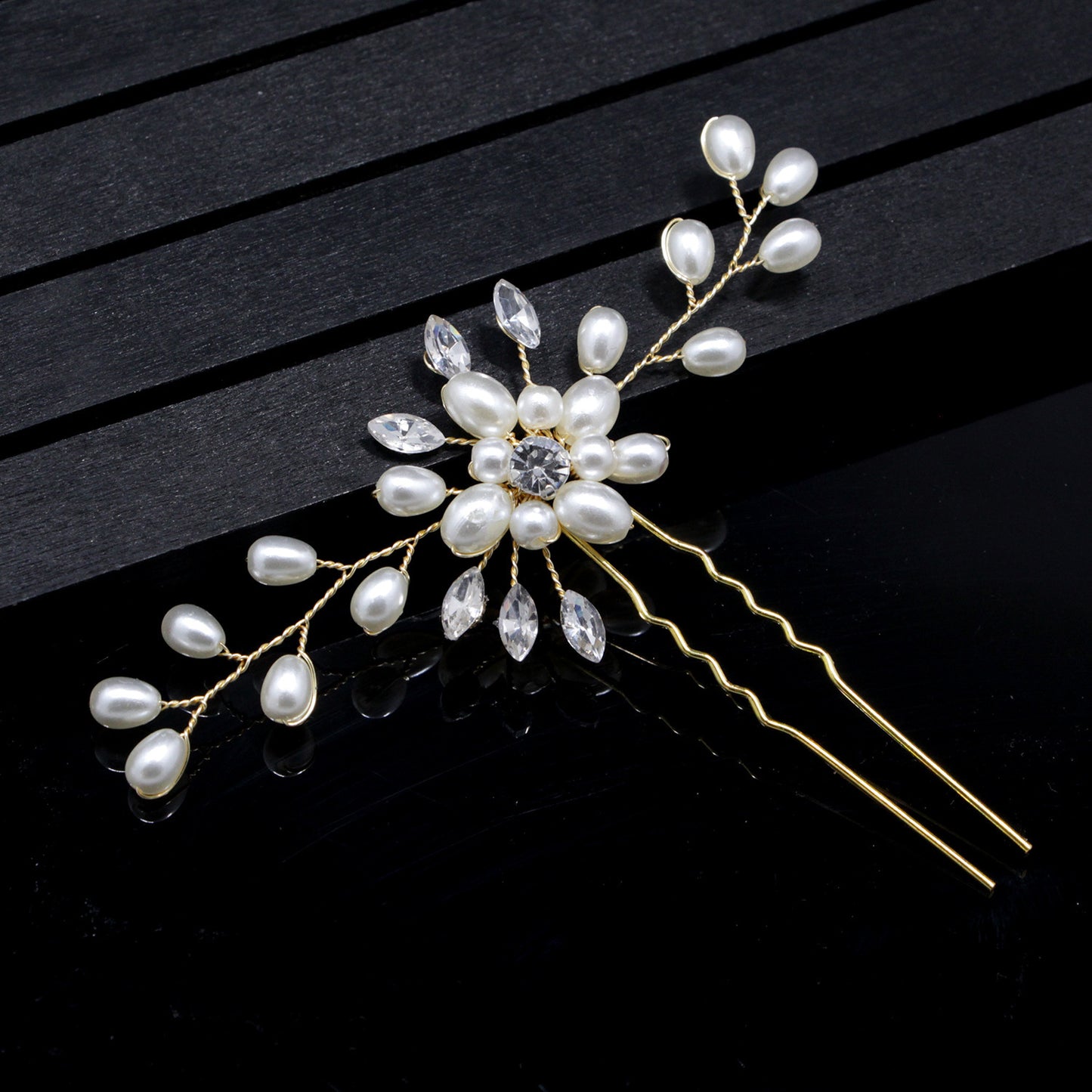 Wedding headdress hairpin pin U - Badi Jewellery store