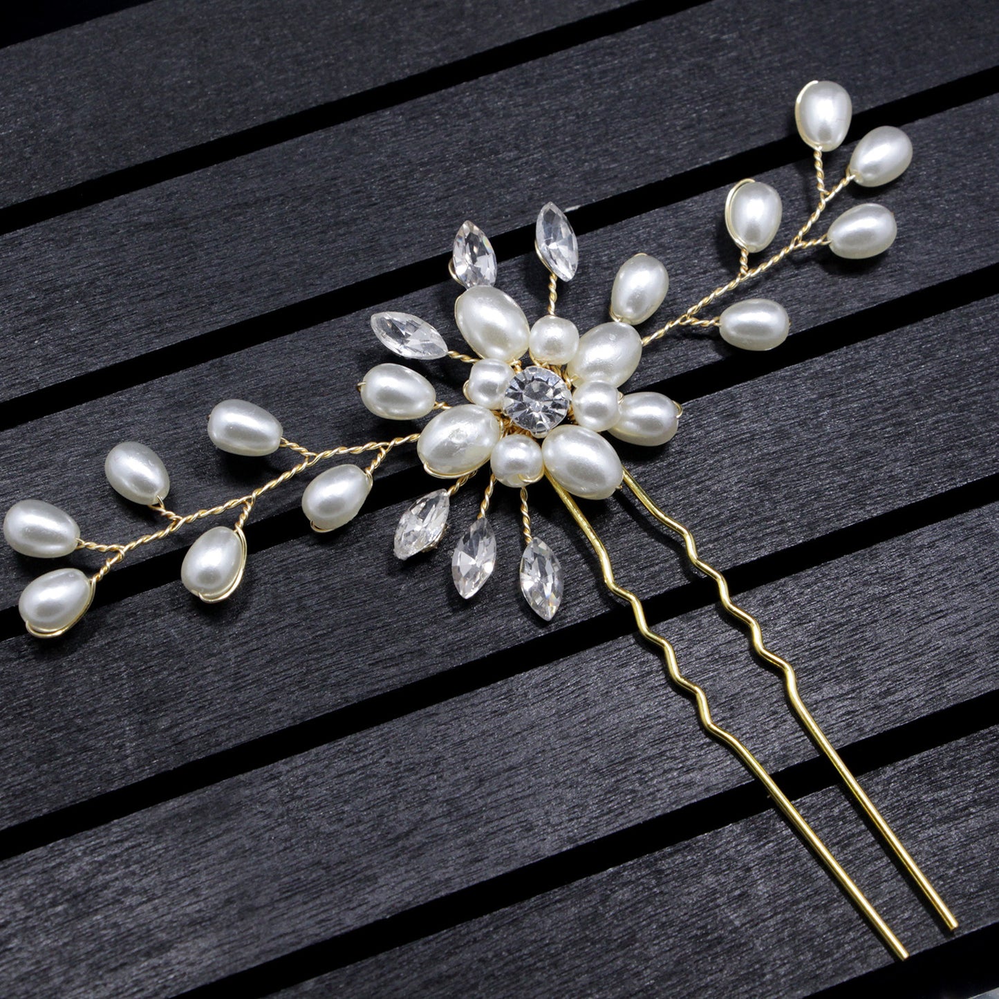 Wedding headdress hairpin pin U - Badi Jewellery store