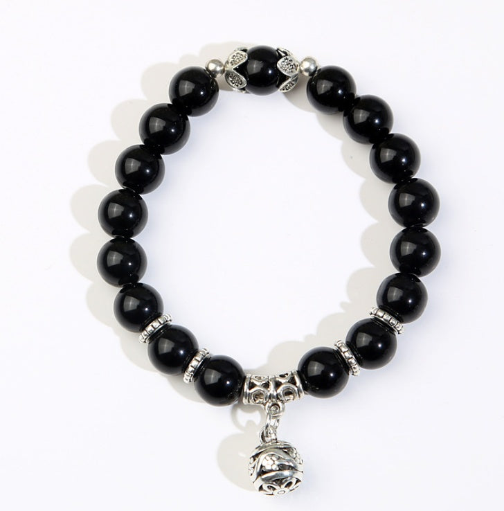Natural opal beads bracelets crystal fashion women bracelet vintage stainless steel braceletes for women - Badi Jewellery store