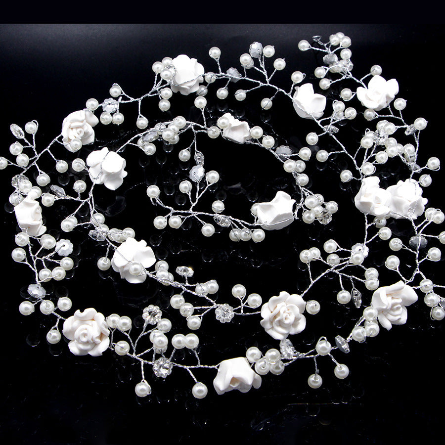 Bride's pearl white flowers - Badi Jewellery store