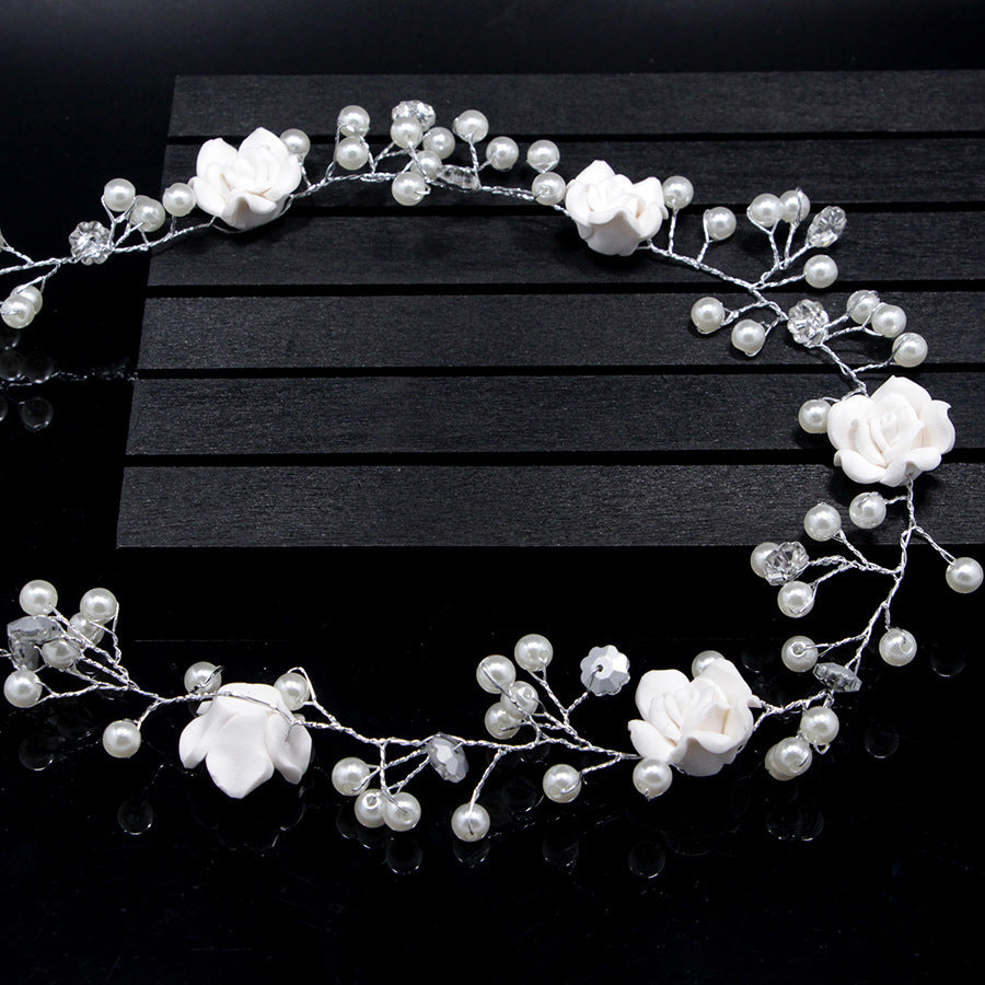 Bride's pearl white flowers - Badi Jewellery store