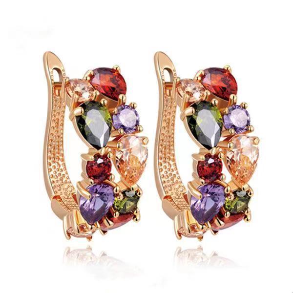 Diamond Crystal Zircon Ear Clip Affordable Luxury Earrings Women - Badi Jewellery store