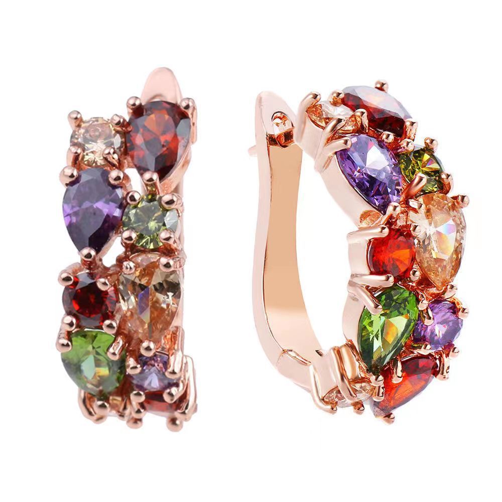 Diamond Crystal Zircon Ear Clip Affordable Luxury Earrings Women - Badi Jewellery store
