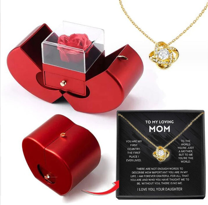 Fashion Jewelry Box Red Apple Gift Necklace - Badi Jewellery store