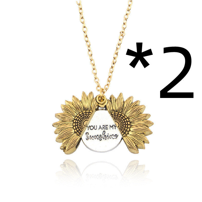 You Are My Sunshine Sunflower Necklace Women Men - Badi Jewellery store