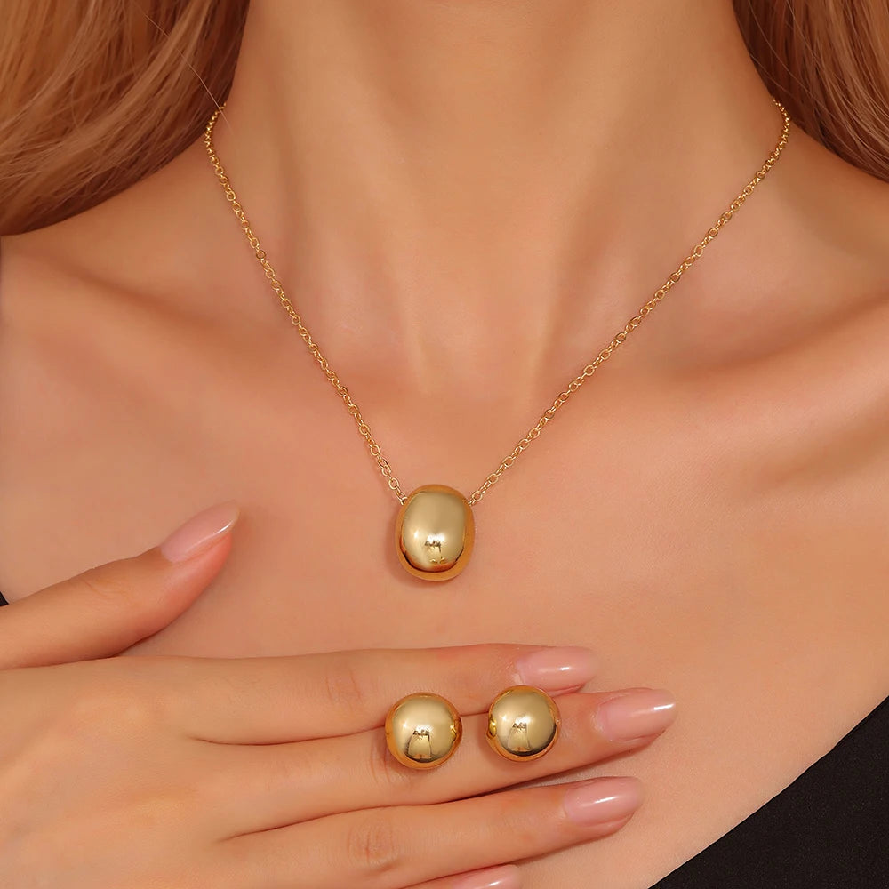 3 Pcs Set Of Earrings Pendant Necklace For Women - Badi Jewellery store