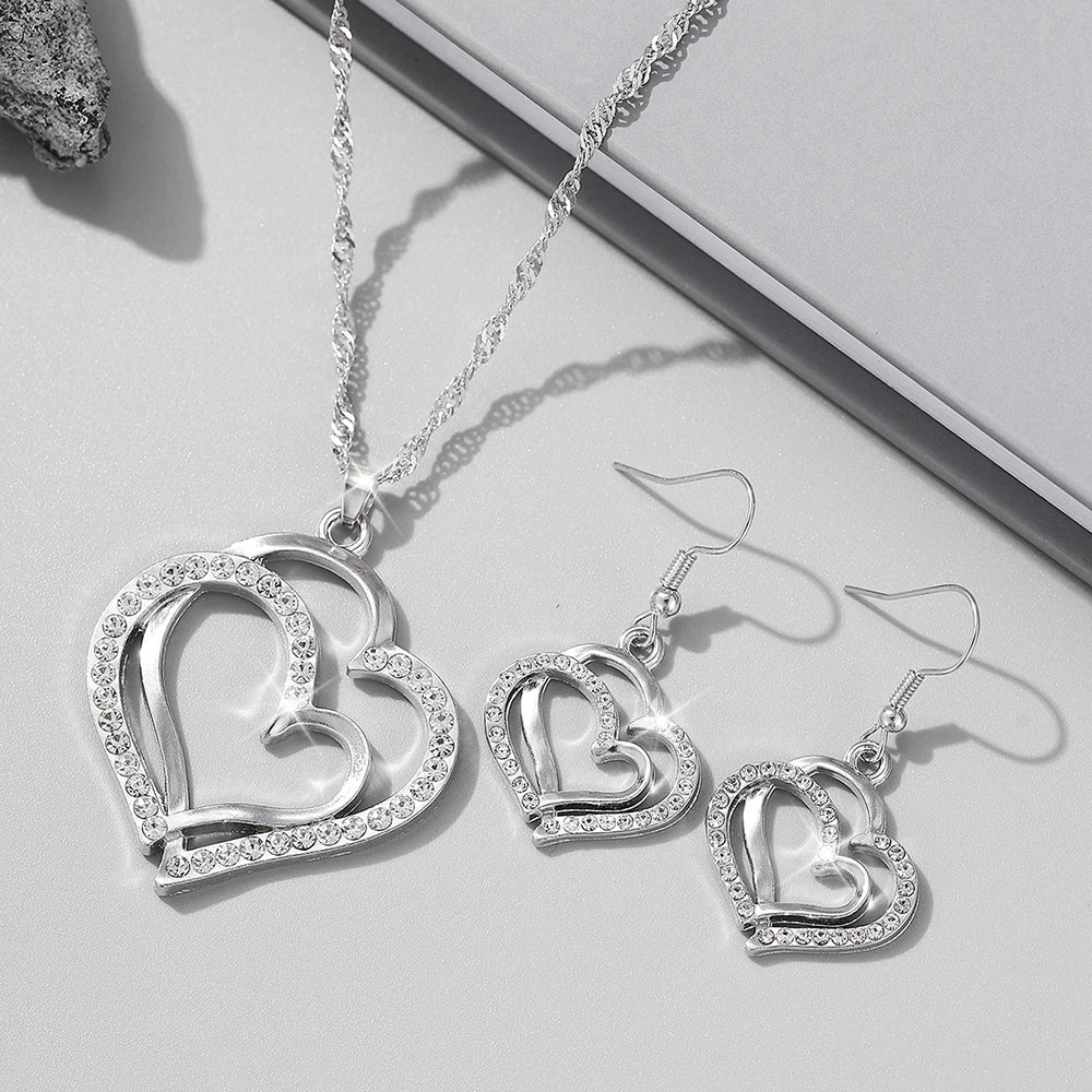 3 Pcs Set Of Earrings Pendant Necklace For Women - Badi Jewellery store