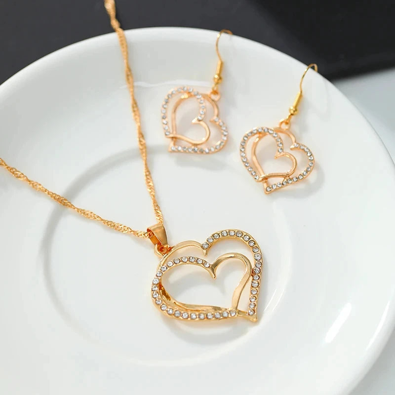 3 Pcs Set Of Earrings Pendant Necklace For Women - Badi Jewellery store