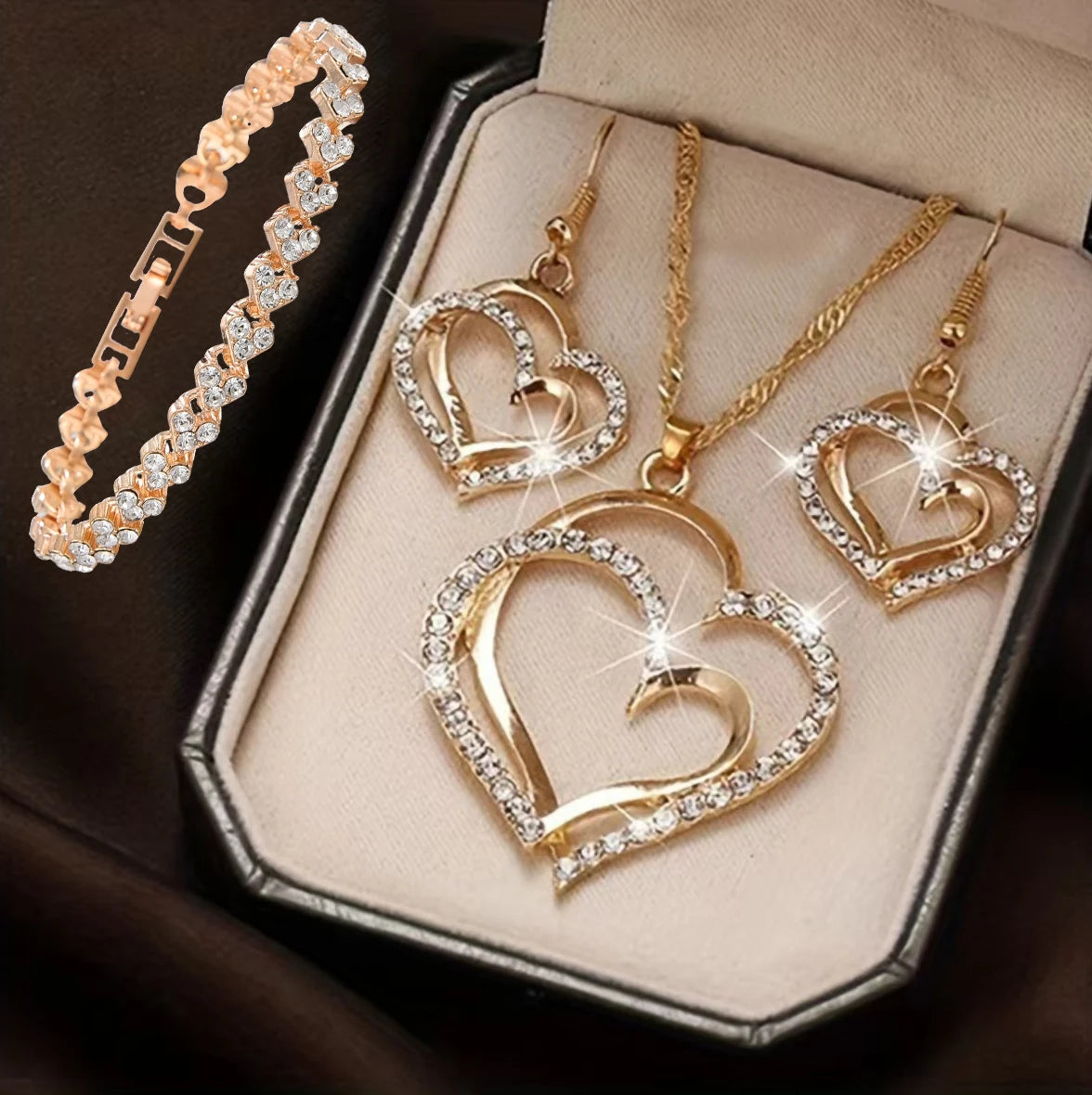 3 Pcs Set Of Earrings Pendant Necklace For Women - Badi Jewellery store