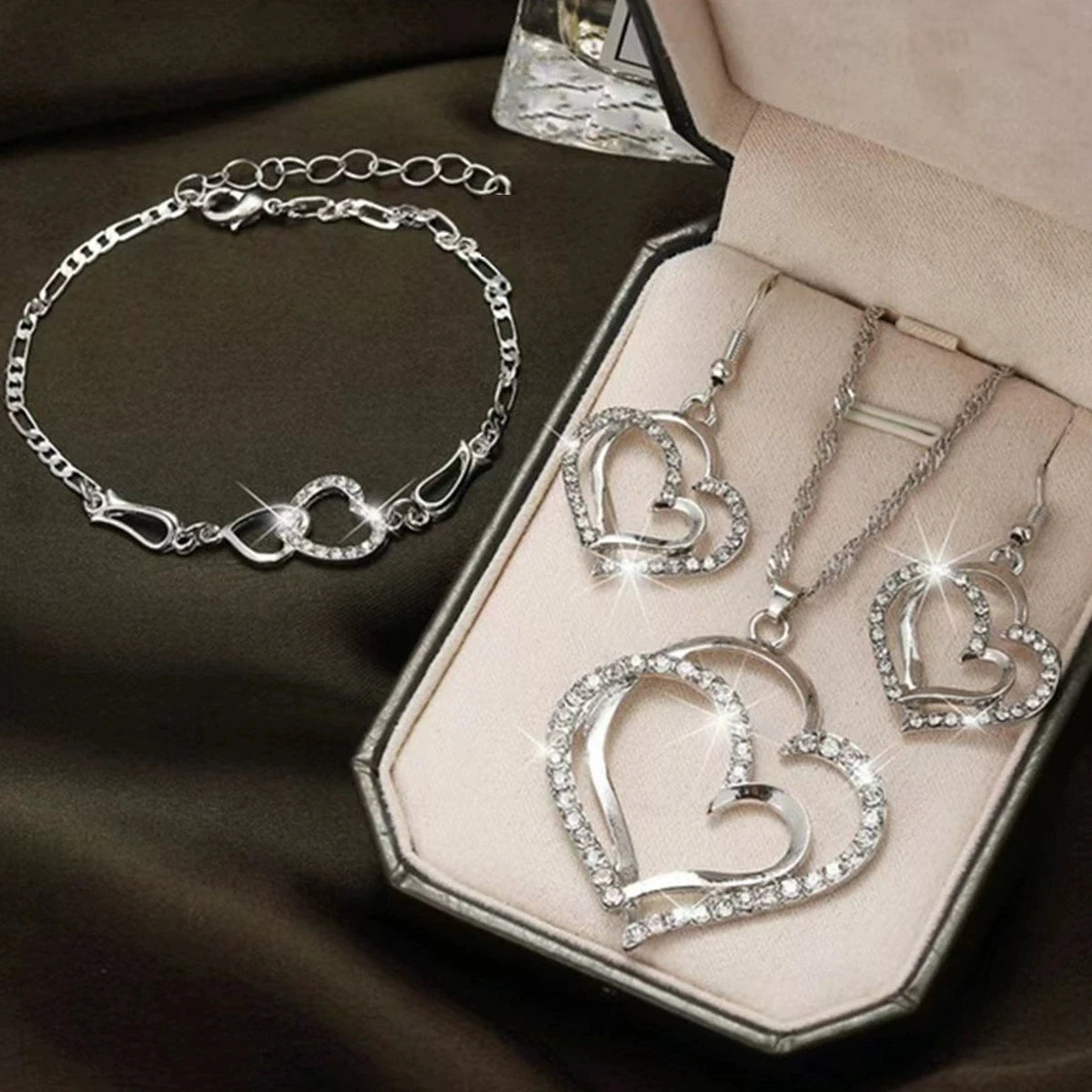 3 Pcs Set Of Earrings Pendant Necklace For Women - Badi Jewellery store