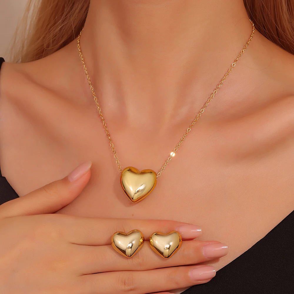 3 Pcs Set Of Earrings Pendant Necklace For Women - Badi Jewellery store