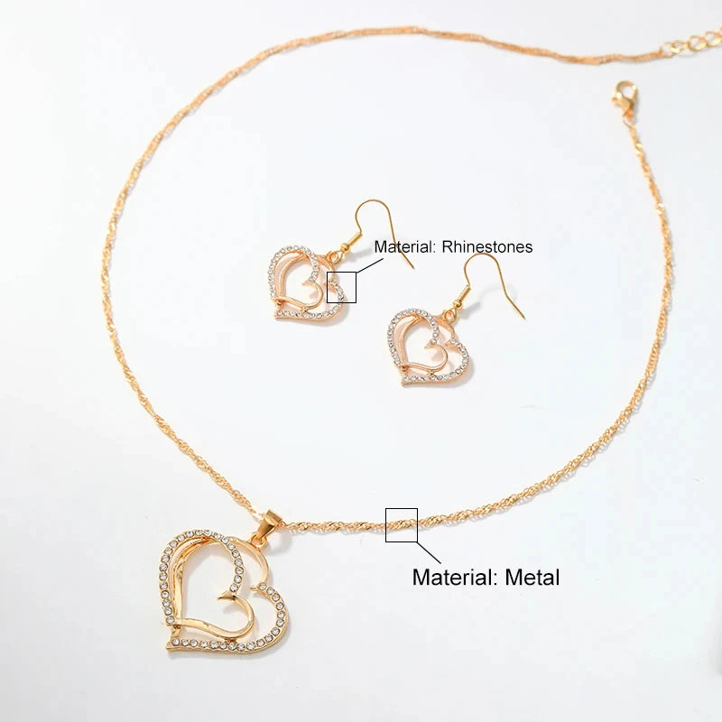 3 Pcs Set Of Earrings Pendant Necklace For Women - Badi Jewellery store