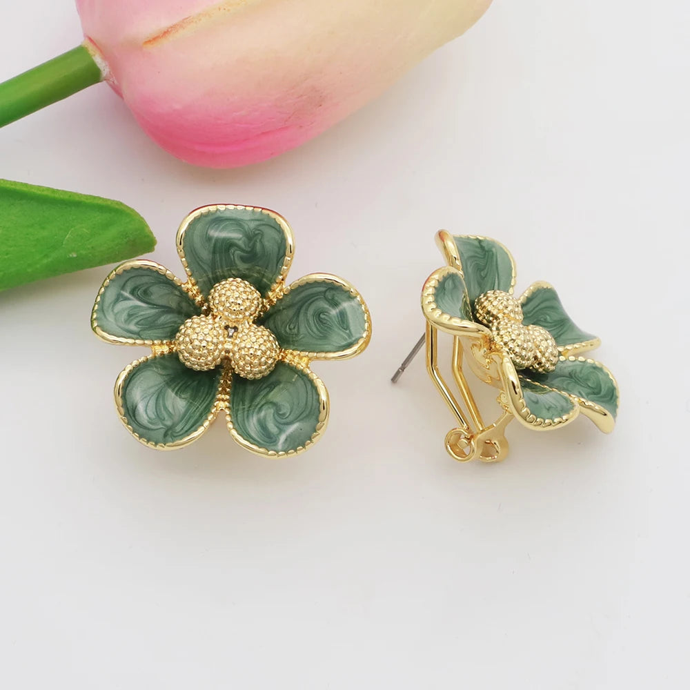 African Beads Necklace Flower Pendant Earrings Jewellery - Badi Jewellery store